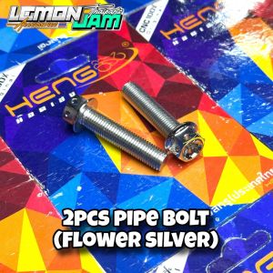 HENG / SC SIAM PIPE BOLTS SET HONDA BEAT FI / CARB / GENIO / ZOOMER CNC GEAR  TITANIUM  GOLD 2PCS