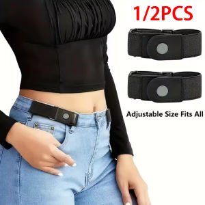 Lazy People Blet Elastic Waist Belt for Women Men Buckle Free Adjustable Belt Stretch Belts for Jeans Pants