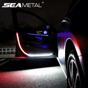 12V LED Car Door Opening Warning Light Waterproof Strobe Flashing Anti Rear End Collision Safety Lamps Strip