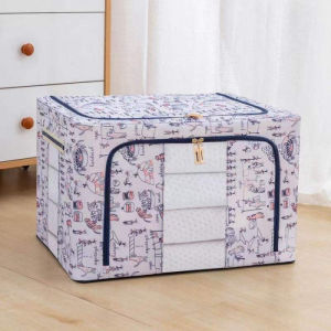 DFANCCIE Frame Baja Storage Box 66 Liters Double Zipper Large Box Multifungsi