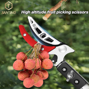 Red Hair Dan Fruit Picking Tool Pruning Scissors 1.8-3 Meters Retractable High Altitude Fruit Picking Scissors Extended Picking Tool Lychee Loquat Longan High Branch Cutting And Sawing High Branch