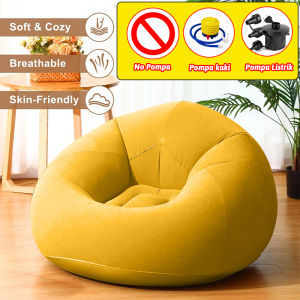 Sofa Santai Angin Sofa Bean Bag Indoor Outdoor Sofa Angin Beanbag Inflatable Sofa/Lazy Sofa/Penyimpanan Mudah Bean Bag Sofa QXF