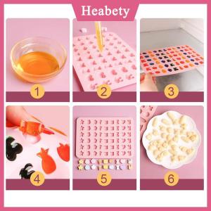 Heabety Trộn Trái Cây Động Vật Silicone Sô Cô La Khuôn Thỏ Cá Fudge Kẹo Thạch Khuôn Hình Học Trái Tim Bánh Trang Trí Nội Thất Baking Ice Khay Quà Tặng