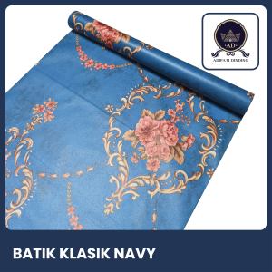 Adipatidinding - Wallpaper Dinding Motif Batik Klasik Navy Ukuran 45 Cm x 10 Meter Wallpaper Stiker Dinding Motif Batik Klasik Navy Wallstiker Motif Batik Klasik Navy Dekorasi Dinding Dekorasi Rumah Dekorasi Ruang Tamu Dekorasi Kamar Tidur