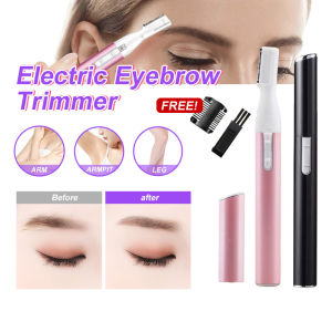 Electric Eyebrow Trimmer for Both Women/ Men/ Baby Electric Facial Hair Removal Lipstick Eyebrow Remover Instant Painless Portable Baby Haircut Lady Shaver for All Body Parts Alat Perapi Bulu Kening Gincu Elektrik (2 colors)