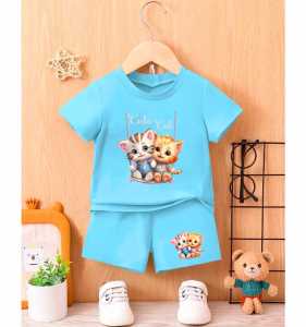 Stelan Kaos Anak Kekinian CUTE CAT Usia 1-8 Thn