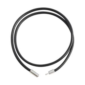 NOBLELYN 45cm Leather Rope Necklace with Clasp Black Braided Cord Necklace  DIY Pendant Cord Chain Line String Men Women
