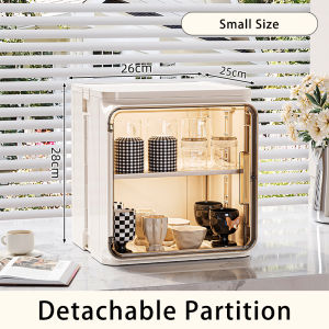 Vision Cup Storage Cabinet Multi-layer Cup Storage Rack Desktop Water Cup Shelf Office Tea Bags Capsule Coffee Storage Box Coffee Cup Mug Tea Set Display Cabinet Makeup Storage Organizer