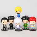 HUNTER×HUNTER Gon Freecss killuo Zoldyck Kurapika Leorio hisoka Chrollo luciffer figures PVC collect doll surprise gift 6 pcsset. 