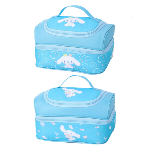 ที่ใส่ตู้การ์ตูนน่ารักกระเป๋าสองชั้นความร้อนกันน้ำกล่องใส่อาหารกลางวันเก็บอุณหภูมิสำหรับผู้สัญจร