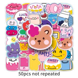 50PCS versi korea lucu kanak-kanak pelekat kartun comel kreatif grafiti kalis air hiasan komputer riba alat tulis ins gaya pelekat