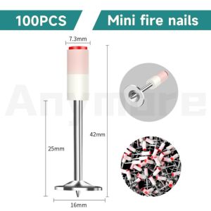 【Free 10Nails】GIFT Nail Gun Power Tool Manual Steel Nails Gun Tufting Gun Rivet Gun Nail Punch Gun Wall Nail Cordless Nail gun Tacker Heavy Duty Set Riveter Tacker Concrete For Wood Wall Anchor Wire Fastening Pipe Clamp Round Cap Household Fastener