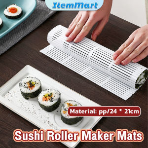ItemMart Diy Washable Reusable Portable Sushi Roller Maker Mats Nori Rice ball Mold Tool
