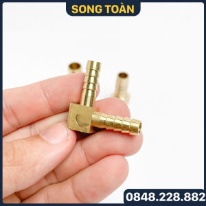Co Đuôi Chuột Co Nối Ống Hai Đầu Đuôi Chuột Cắm Ống 6 8 10 12- Đồng Thau