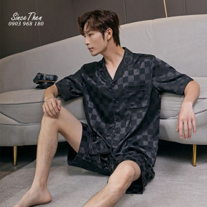 Bộ đồ ngủ nam mặc nhà mùa hè ngắn tay màu đen - Since Then