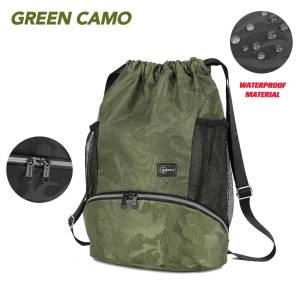 LAZ076) [SCENTED PERFUME] High Quality Water Resistant SNIPER Drawstring backpack with shoe compartment & fit basketball or A4 FIle