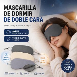 Double-sided Ice Silk Sleep Eye Mask 100% Blackout Zero Eye Pressure No Ear Pain Ultra Soft Warm Cool for Travel Nap Men Women2026