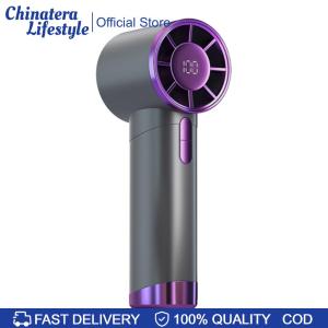 Portable Handheld Turbo Fan Small Pocket Fan 100 Gear Wind Desktop Cooling Fan High Speed for Outdoor Activities Working