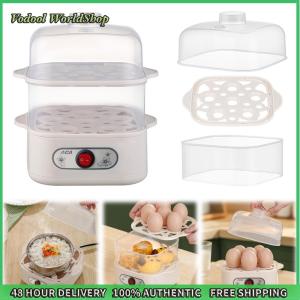 Vodool Non-Stick Pan Two/Three-Layer Electric Steamer Machine 6 Eggs Corn Milk Rapid Breakfast Cooking Appliances Breakfast Cooking Egg Steamer Kitchen Cooking Tool