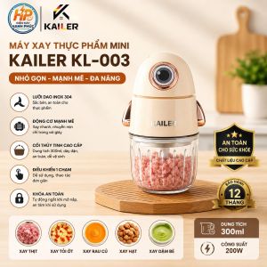 Máy Xay Ăn Dặm Cho Bé Kailer KL-003 Máy Xay Thực Phẩm Đa Năng Mini.Máy Xay Tỏi Ớt Dung Tích 300ml Tiện Lợi Cho Gia Đình