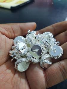 ฝาลายดอกพิกุล (พร้อมหลอด 3ซม.)(ชุบทอง) (ชุบเงิน) (ชุบดำ) (ชุบนาค)