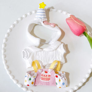 Wholesale new 10cm baby clothes cotton doll headband strap skirt set doll doll doll can wear clothes for