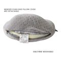 Dofia U-shaped Memory Foam Neck Pillow Portable Plane Travel Office Cervical Spine Neck Support. 