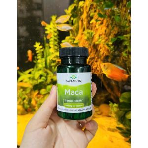 Viên Uống Swanson Maca 500mg - Hỗ Trợ Tăng Cường Sinh Lý Nam Nữ 60 Viên (Mỹ) ✅ Tăng cường năng lượng sức bền & khả năng tập trung tinh thần. ✅ Hỗ trợ giảm căng thẳng mệt mỏi & cải thiện tâm trạng.