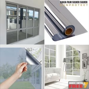 Kaca Film Stiker Kaca Jendela Rumah Kaca Film Gelap / Riben Sticker Cermin Chrome