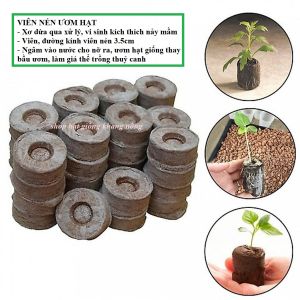 Bộ 50 viên nén ươm hạt - viên nén xơ dừa kích mầm