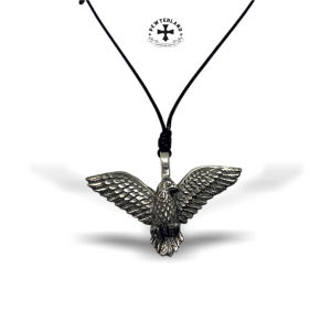 Pewterland Pendant 2D Wings Fight Kalung 2 Dimensi Bahan Logam Timah Pria dan Wanita