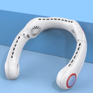 USB Neck Fan Rechargeable Silent Bladeless Electric Fan 5000mAh Mini Hanging Fan Outdoor Portable Air Conditioner Cooling Fan for Sports