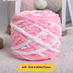 JJT Handmade Thick Ice Strip Yarn for DIY Winter Scarves Slippers and Cute Bear Accessories - Perfect for Knitting Enthusiasts
