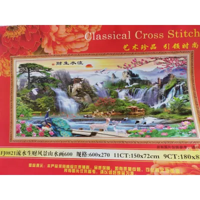 Tranh thêu chữ thập phong cảnh tiền vô như nước FJ0690 FJ0691 FJ0821 FJ0822