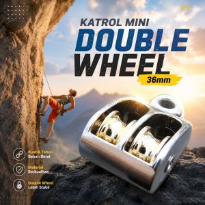 Katrol Kerekan Double Wheel 36mm Mini Angkut Swivel Pulley Stainless RB36