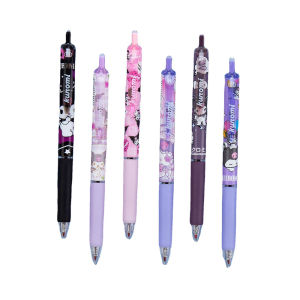 ปากกากดลายการ์ตูนอะนิเมะ1ชิ้นปากกาหมึกเจลปากกากดลายการ์ตูน Kawaii Mymelody Kuromi Cinnamoroll ปากกาเซ็นชื่อของขวัญอุปกรณ์การเขียนของโรงเรียน