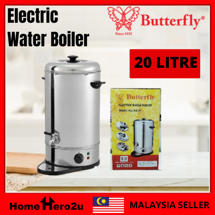 Butterfly WB-20 Electric Water Boiler Stainless Steel 10 20 30 liter ...