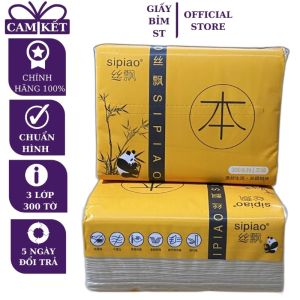 Giấy ăn rút Gấu trúc SIPIAO 3 lớp 300 tờ/gói hàng chuẩn đủ cân đẹp