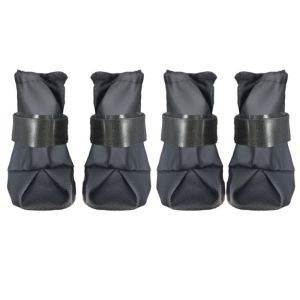 CHANBAEK 4PCS/SET Adjustable Waterproof Dog Boots Breathable Wear-Resistant Anti-Slip Dog Shoes Puppy Sock Shoes High-top Pet Paw Protector Outdoor