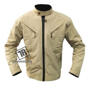 Jaket Motor Racing Cream