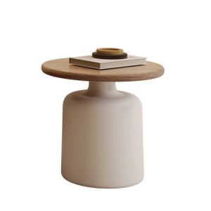 Cream style solid wood coffee table living room small household simple modern internet black coffee table 2023 new round coffee table supplementary order needed