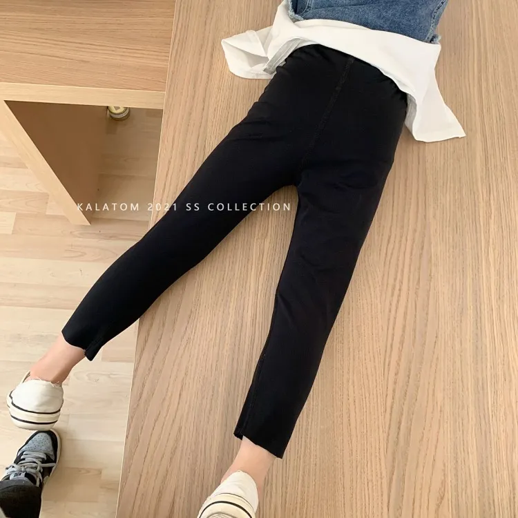 Women's Spring And Summer High Waist Casual Pants Slim Fit Set