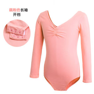 ZEEMIN Christmas Children Cute Elegance Dance Costume Holiday Party Girl Skintight Ballet Costume Clothes Long Sleeve Performance Jumpsuit