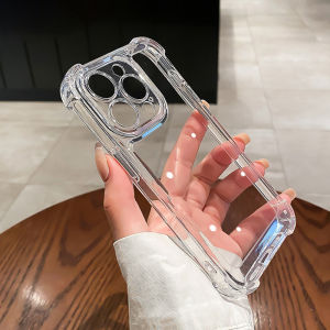 Transparent Acrylic Case for iPhone 15 14 13 12 Pro Max Plus 11 8 7 6 6s SE 2 3 X Xr Xs Clear Airbag Bumper Shockproof Cover