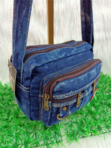 กระเป๋าสะพายแฟชั่นผ้ายีนกระเป๋าสะพายข้างอเนกประสงค์ กระเป๋าสะพายข้างผ้ายีนมาใหม่ 9นิ้ว