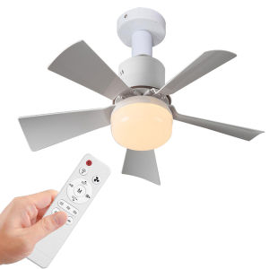 Stylish LED Ceiling Light with Fan Remote Control Dimmable 3-Speed E27 Base for Living Room Decor