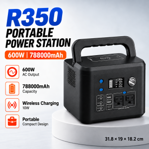 EXPOSE 1188000MAH 1000W Solar Generator Power Station Power Bank with Car Charging Function Fast Charge Laptop Phone Fan Outdoor Camping Home Emergency