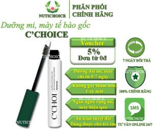 Tinh chất tế bào gốc dưỡng lông mi mày C’Choi Bio Placenta Lash Serum an toàn cho mẹ bầu và trẻ nhỏhiệu quả sau 7 ngày