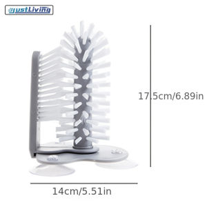 Justliving Máy chà cốc chai nước bàn chải làm sạch cốc thủy tinh Máy Giặt Có lược lông đế hút cho cốc bia/cốc chân dài/ly rượu vang đỏ và nhiều thanh Bồn Rửa Nhà Bếp dụng cụ gia đình