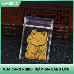 【LAKEBAO】 5 cái vàng lá may mắn Mèo Điện thoại di động trang trí Sticker vàng may mắn mèo vàng vá điện thoại trang trí năm mới Quà Tặng điện thoại vá